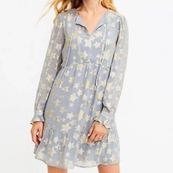 LOFT Shimmer Star Tiered Dress - Picture 5 of 7
